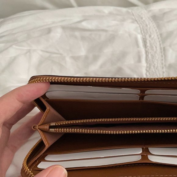 NWOT - Coach Saddle Brown Smooth Leather Wallet - Picture 9 of 14